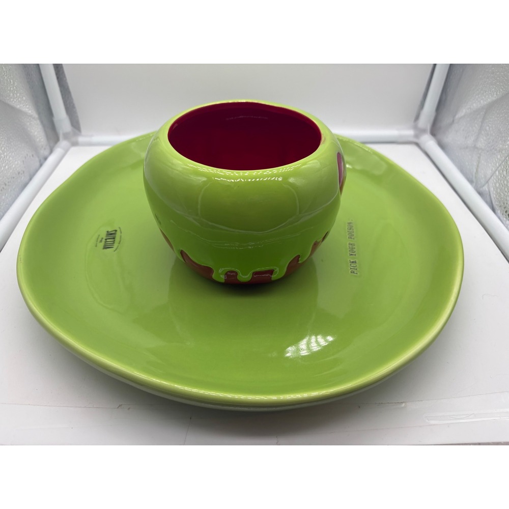 Rae Dunn Disney Villains Poison Apple Chip And Dip Platter Pick Your Poison New - Picture 10 of 14